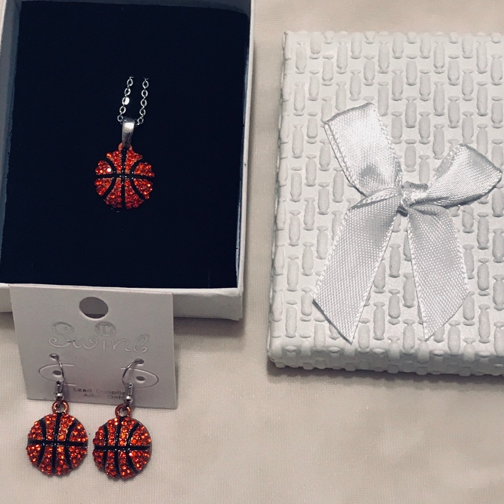 New Basketball necklace & matching earrings.
